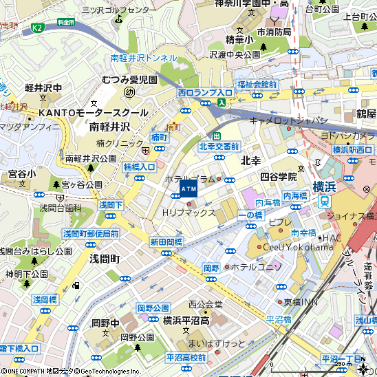 相鉄本社ビル付近の地図